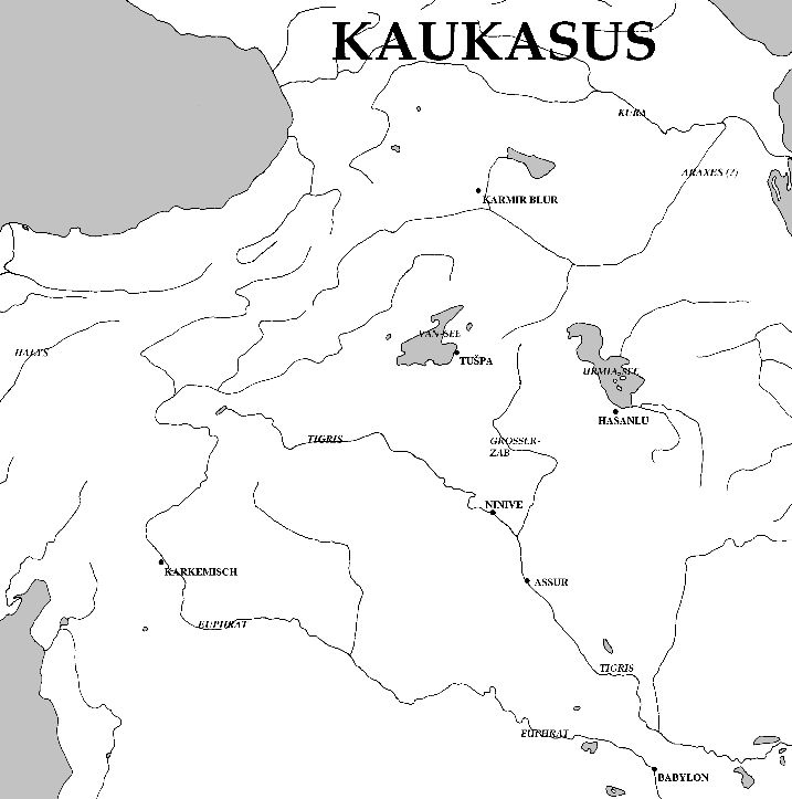 Abb. 19: Karte des Raumes zwischen Assyrien und Kaukasus