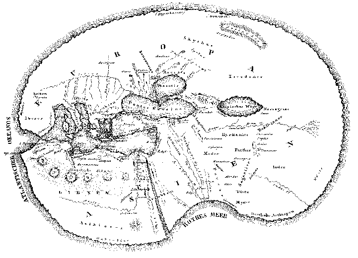 Abb. 20: Rekonstruktionsversuch der Erdkarte des Herodot